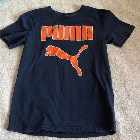 Puma Other - Puma Dark Blue Tee with Vibrant Orange Logo